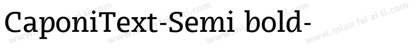 CaponiText-Semi bold字体转换